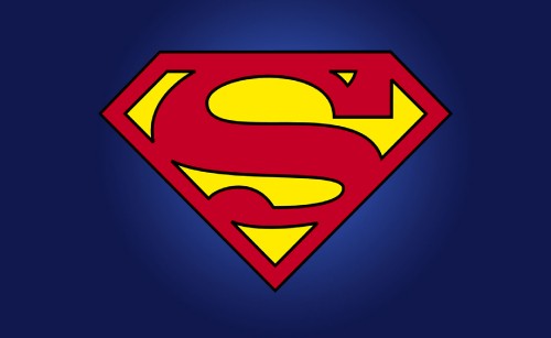 Image blue and yellow superman logo