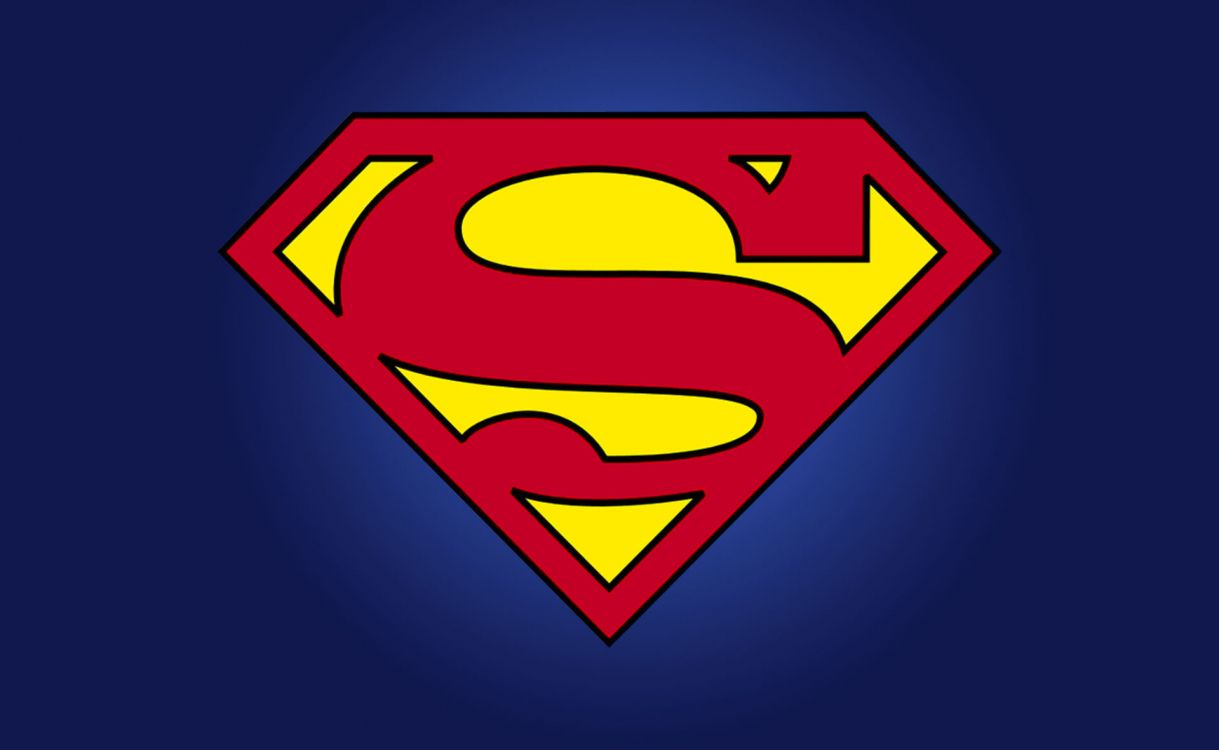 Blaues Und Gelbes Superman-Logo. Wallpaper in 1920x1181 Resolution