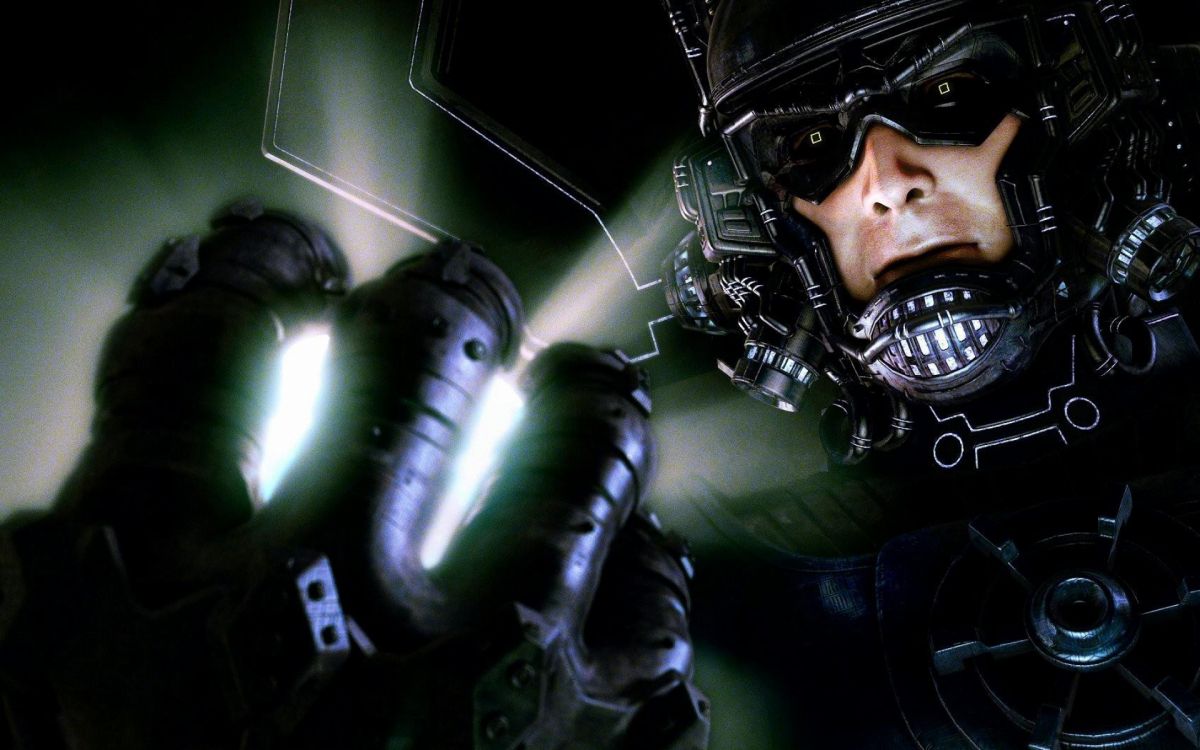 Illustration de Robot Noir et Vert. Wallpaper in 1920x1200 Resolution