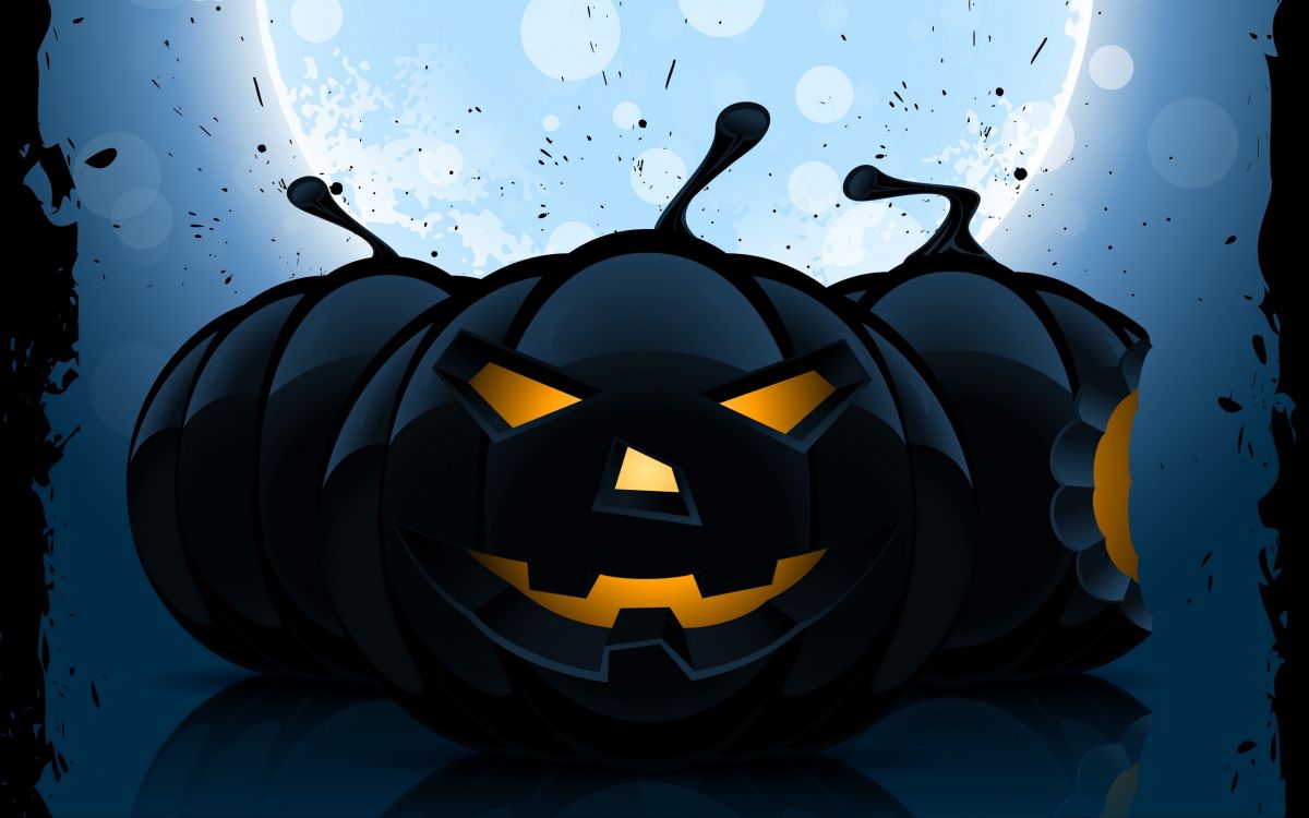 Illustration, Halloween, Jack o Lantern, Fiktiver Charakter, Himmel. Wallpaper in 2560x1600 Resolution
