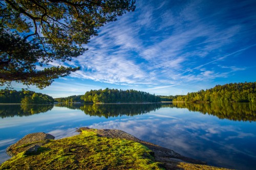 Image loch, Delsjn, blue, nature, gothenburg sweden lake