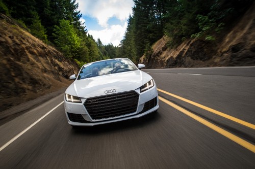 Image white audi a 4 on road during daytime