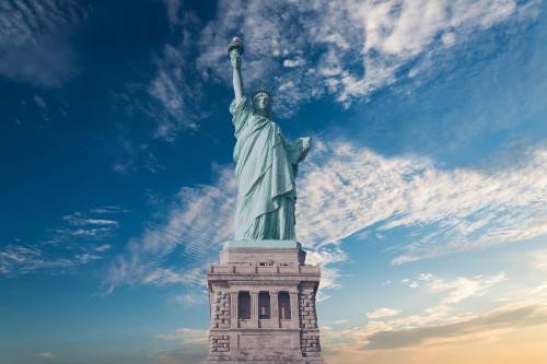 Image statue of liberty new york under blue sky during daytime