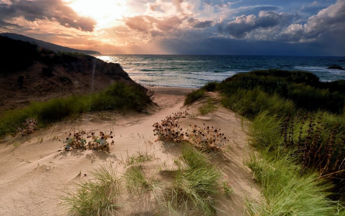 Meer, Natur, Strand, Landschaftsmalerei, Küste. Wallpaper in 1920x1200 Resolution