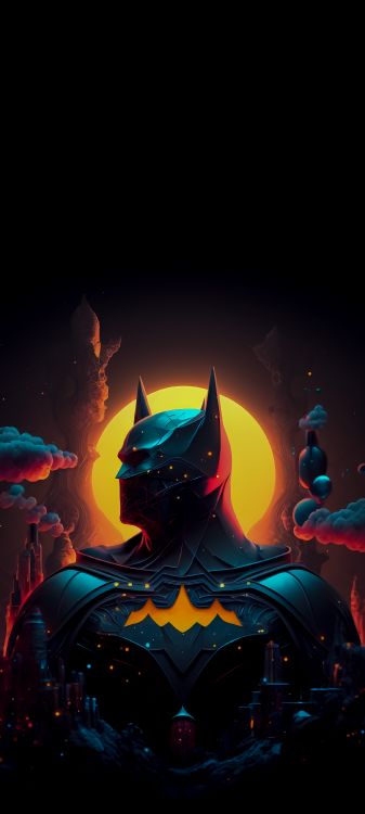 Batman, Caricatura, Arte, Cartel, La Liga De La Justicia. Wallpaper in 2160x4801 Resolution