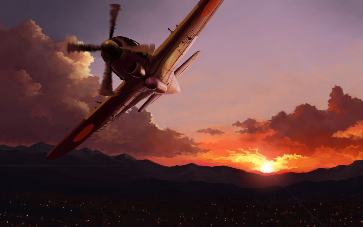 Avión Blanco y Rojo Volando Sobre Las Nubes Durante la Puesta de Sol. Wallpaper in 4000x2500 Resolution