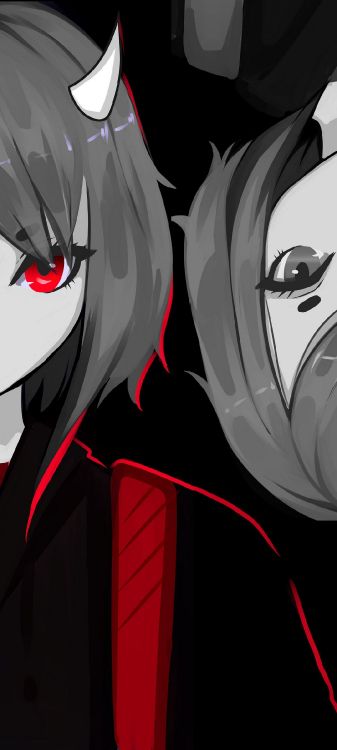 卡通, 动画片, 智能手机, 头发, 嘴 壁纸 1080x2400 允许