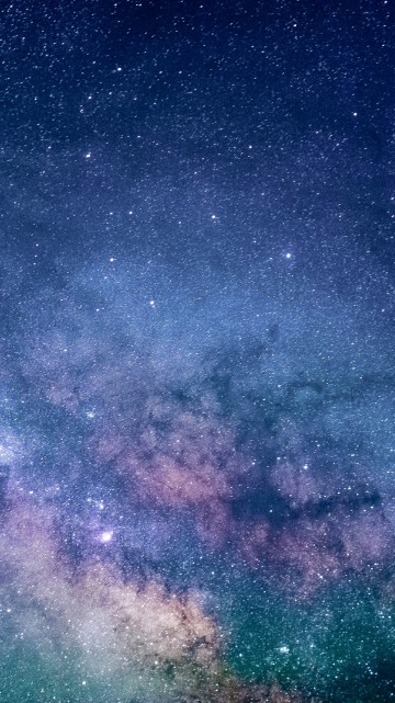 Image blue and purple sky with stars