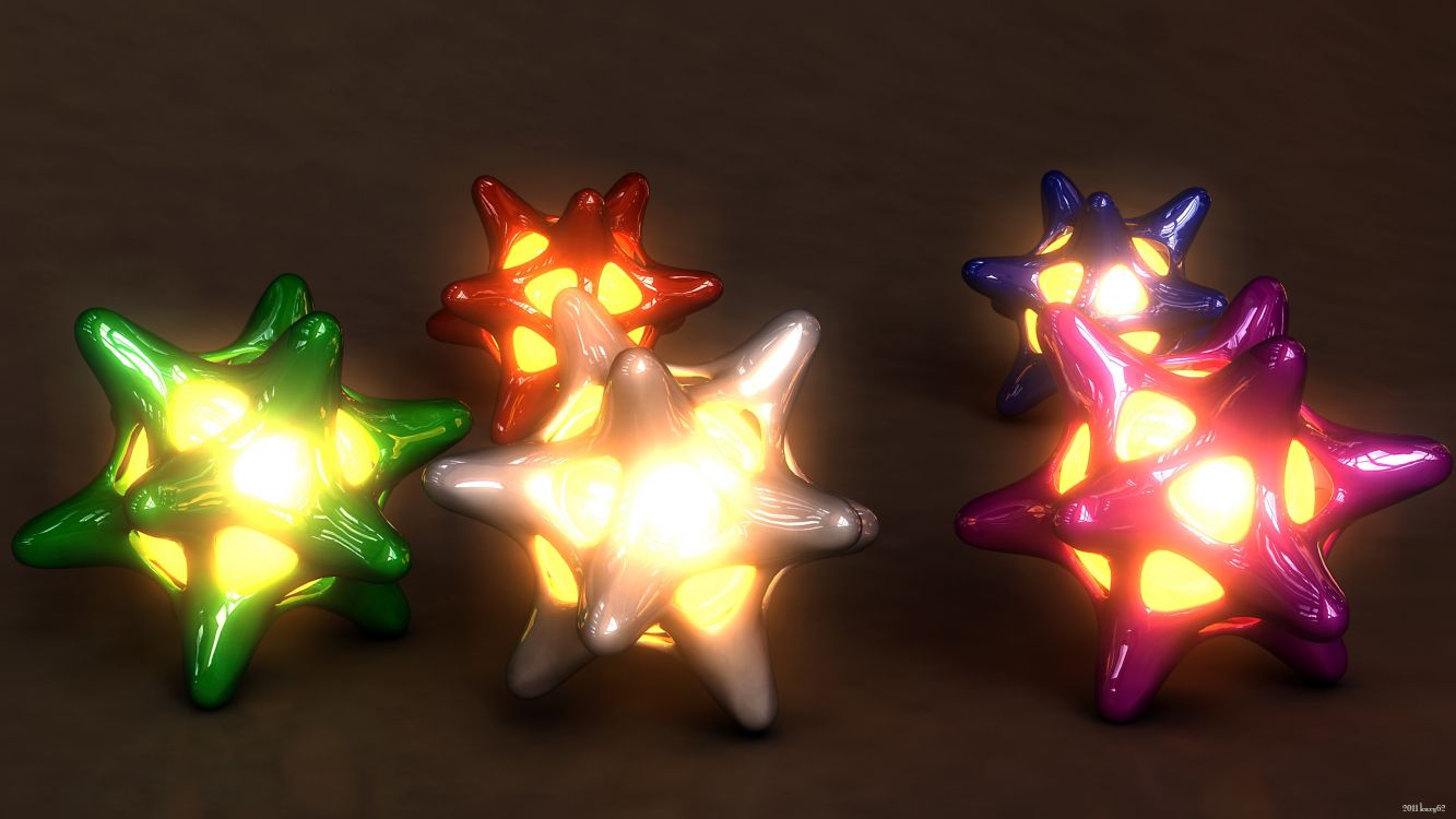 white and pink star ornament