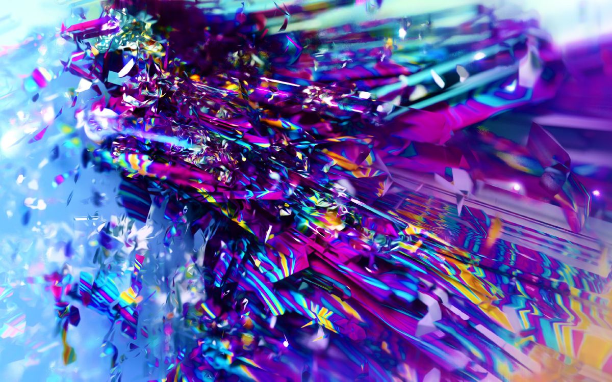 Lila Grüne Und Gelbe Lichter. Wallpaper in 3840x2400 Resolution