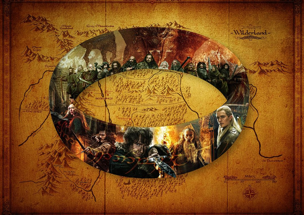 El Hobbit o de Ida y Vuelta de Nuevo, Bilbo Baggins, el Hobbit, Tauriel, Smaug. Wallpaper in 3508x2480 Resolution