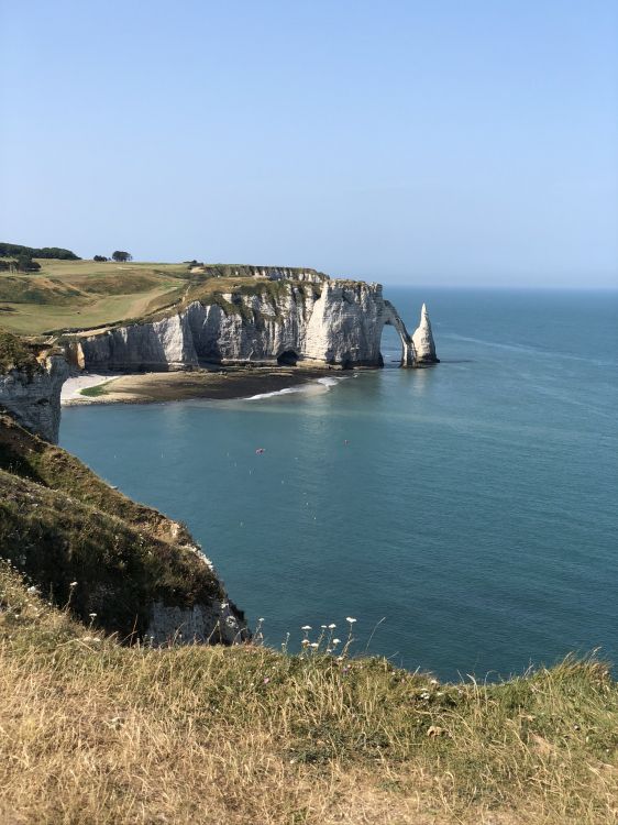 aval cliff, promontory, headland, body of water, nature