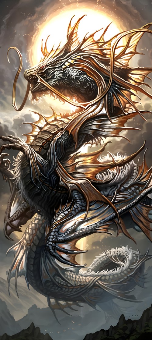 dibujos de dragones de fuego chinos