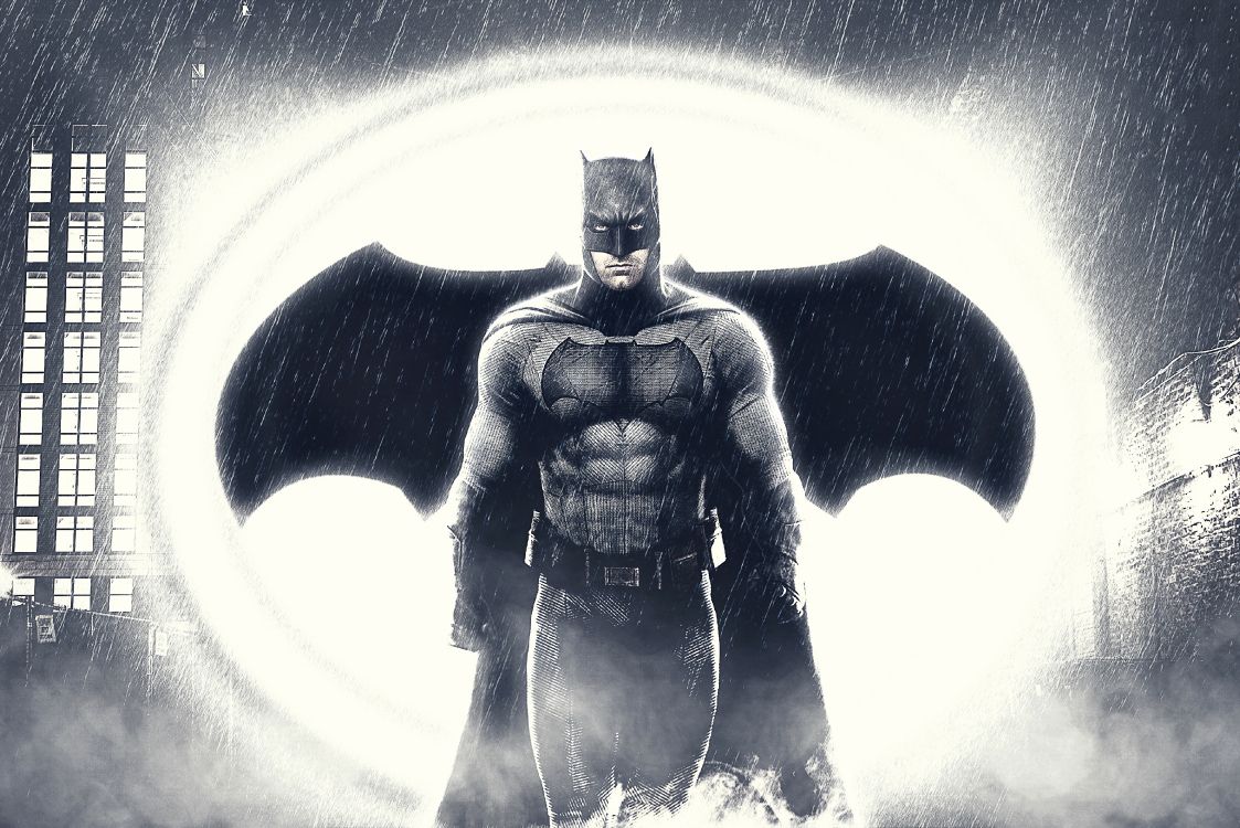 蝙蝠侠, 超级英雄, 正义联盟, 黑色和白色的, 虚构的人物 壁纸 3840x2563 允许