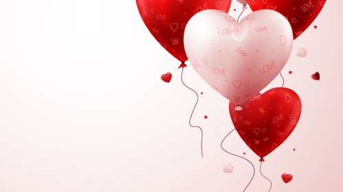 Image valentines day, heart, red, balloon, love