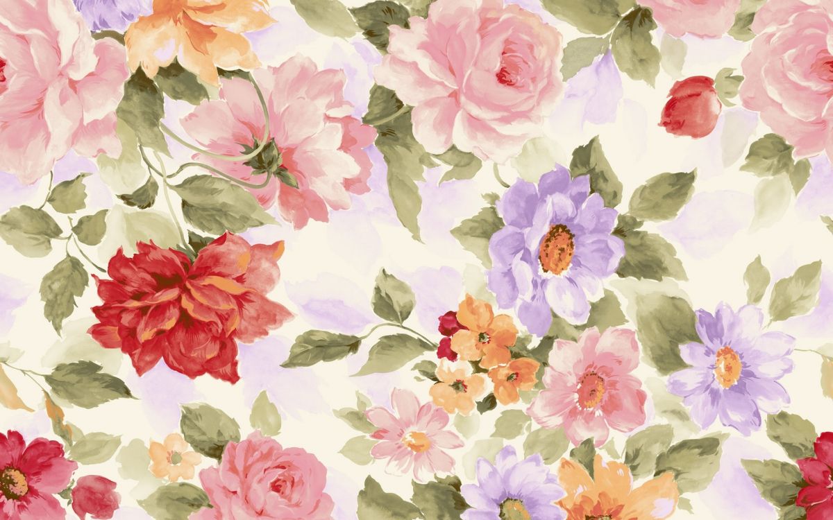 Textile Floral Blanc Rose et Vert. Wallpaper in 1920x1200 Resolution