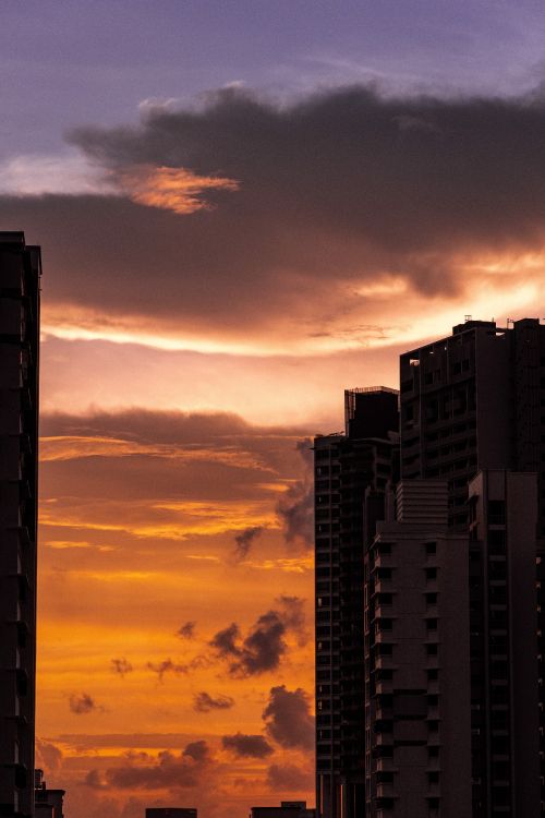 Edificio, Ambiente, Naranja, Arquitectura, Afterglow. Wallpaper in 2400x3600 Resolution