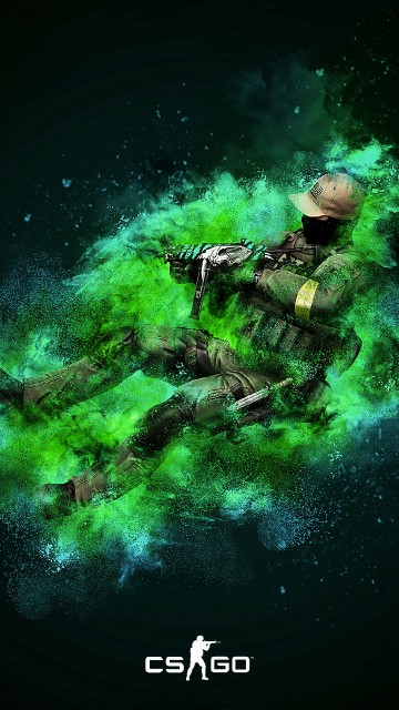 Image Counter-Strike Global Offensive, green, graphic design, darkness, space