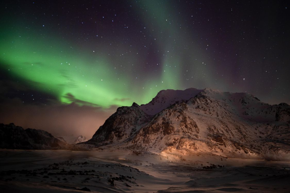 Aurora, Lofoten, Ambiente, Luz, Negro. Wallpaper in 5760x3840 Resolution