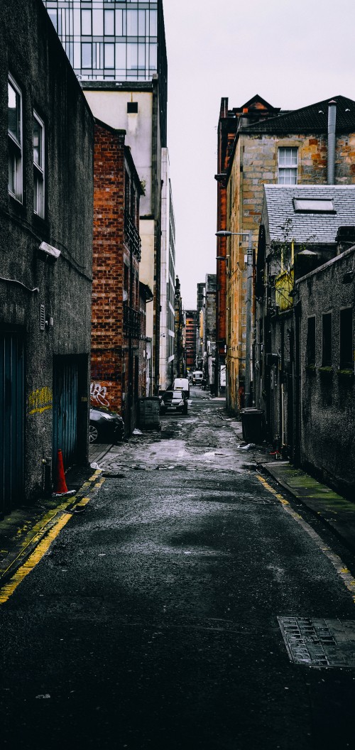 Image daytime, building, window, road surface, water