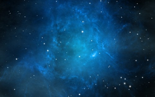 Image blue and white galaxy illustration