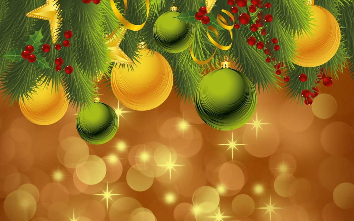 Le Jour De Noël, Nouvelle Année, Ornement de Noël, Green, Décoration de Noël. Wallpaper in 2560x1600 Resolution