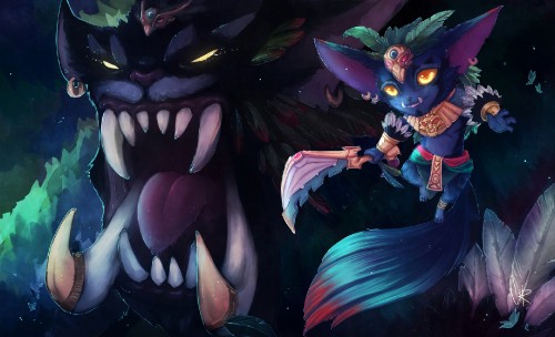 Image league of legends, illustration, demon, supernatural creature, art