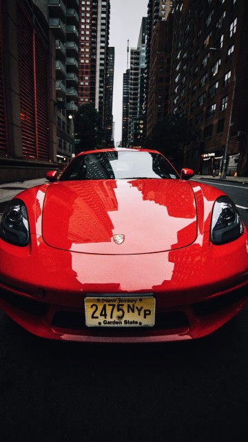 Image red ferrari 458 italia on road during daytime