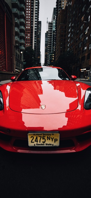 Image red ferrari 458 italia on road during daytime