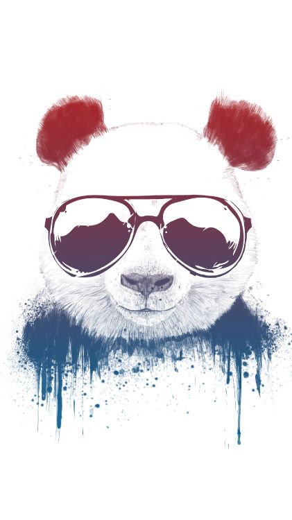Panda, Affiche, Art, Illustration, Cheveu. Wallpaper in 2160x3840 Resolution