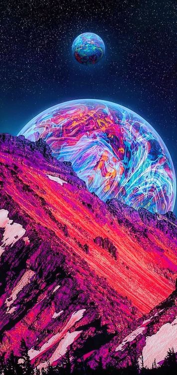 Neón Galaxia Luna, Morado, Naturaleza, Arte, Objeto Astronómico. Wallpaper in 1421x3000 Resolution