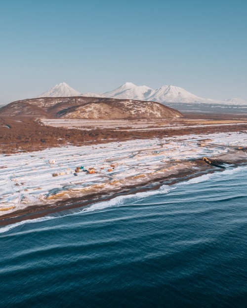 Image coast, water resources, horizon, mountain range, mountain