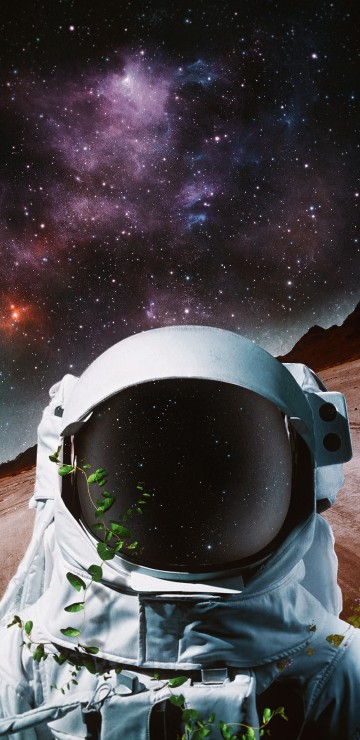 Image person in white and black jacket and black helmet