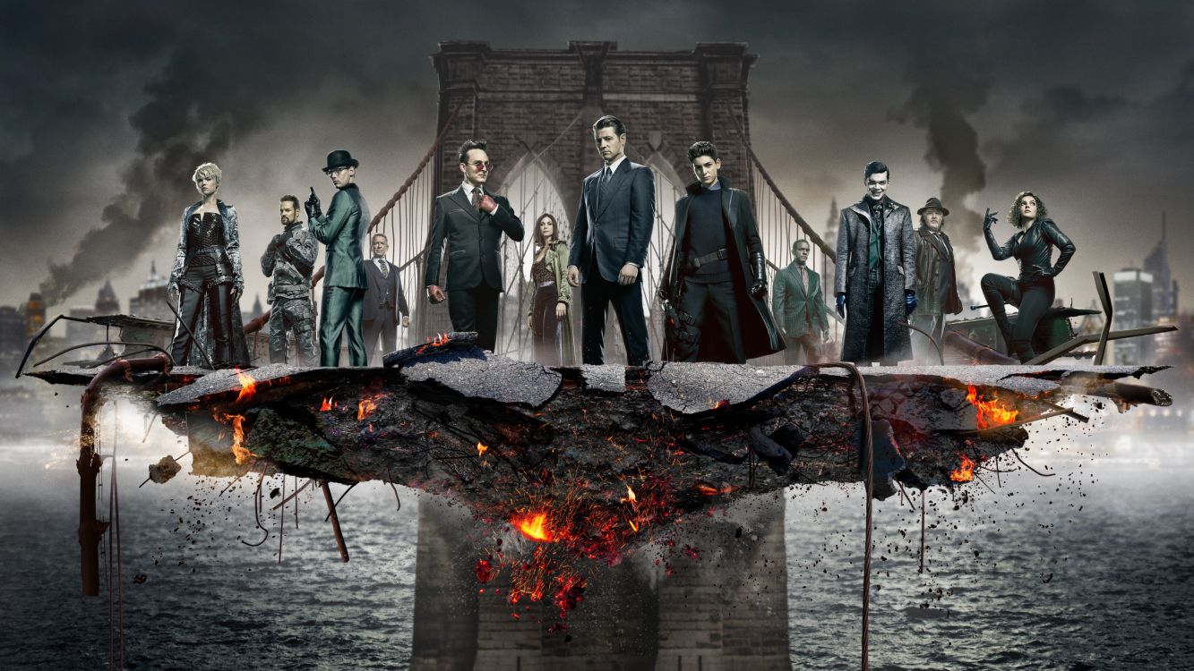 Gotham - Saison 5, le Commissaire Gordon, Batman, Oswald Cobblepot, Harvey Bullock. Wallpaper in 3840x2160 Resolution