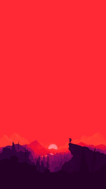 Red, Afterglow, Silhouette, Lever. Wallpaper in 2160x3841 Resolution