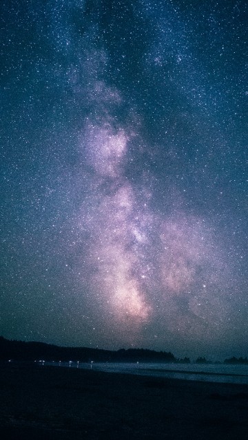 Image silhouette of mountain under blue sky during night time