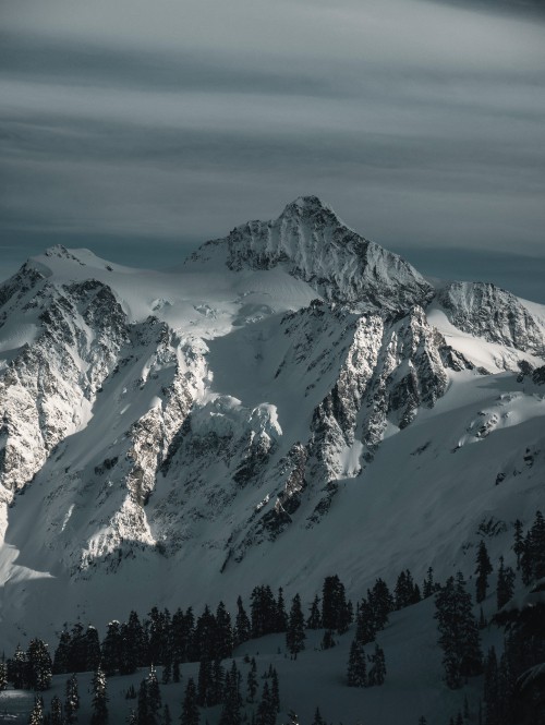 Image glacial landform, massif, winter, sky, mountain