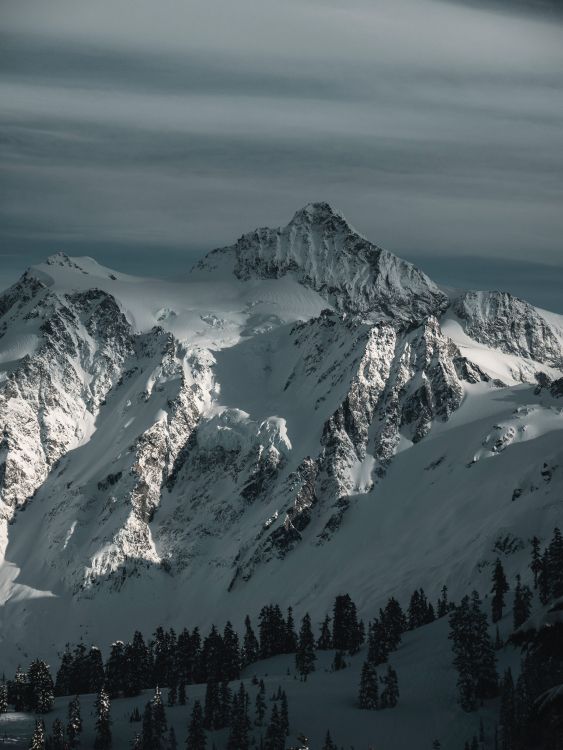 Gletscher-landform, Massivs, Winter, Himmel, Alpen. Wallpaper in 3448x4592 Resolution