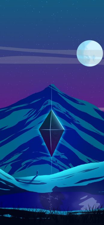 Kunst, Azure, Natur, Dreieck, Piste. Wallpaper in 1242x2688 Resolution