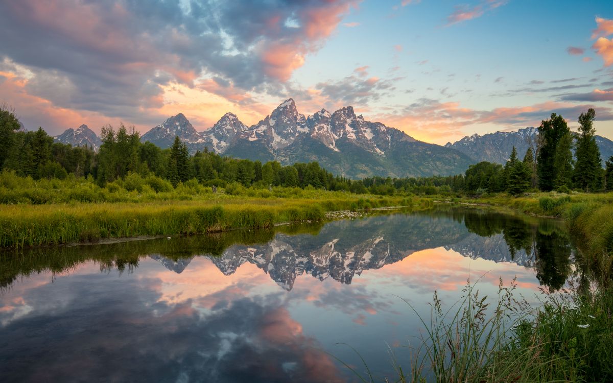 Grand Teton National Park, Grand Teton, Deltasee, Snake River, Grand-Teton-Nationalpark, Wyoming. Wallpaper in 3840x2400 Resolution