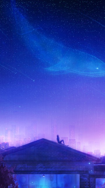 Image white and black house under blue sky during night time