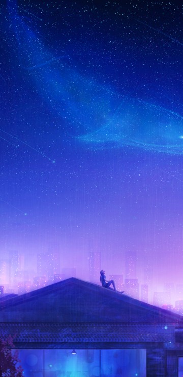 Image white and black house under blue sky during night time