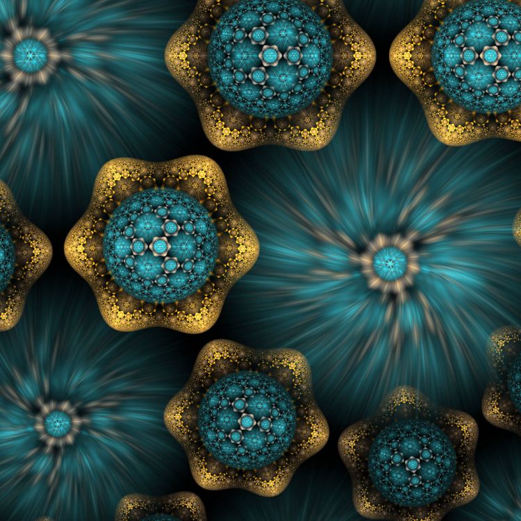 Décor Floral Vert et Marron. Wallpaper in 2048x2048 Resolution