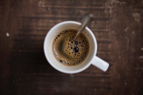 Image white ceramic mug with coffee