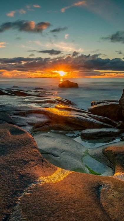 Wasser, Cloud, Wasserressourcen, Afterglow, Naturlandschaft. Wallpaper in 1080x1920 Resolution
