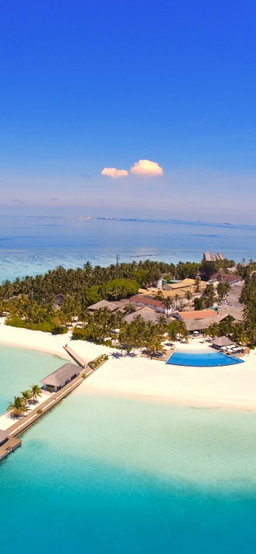 Image aerial view of beach during daytime