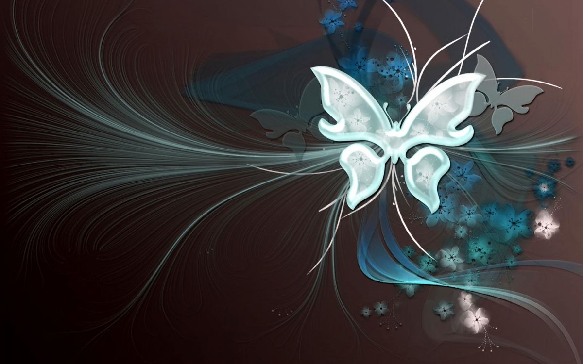 Ilustración de Mariposa en Blanco y Negro. Wallpaper in 2880x1800 Resolution
