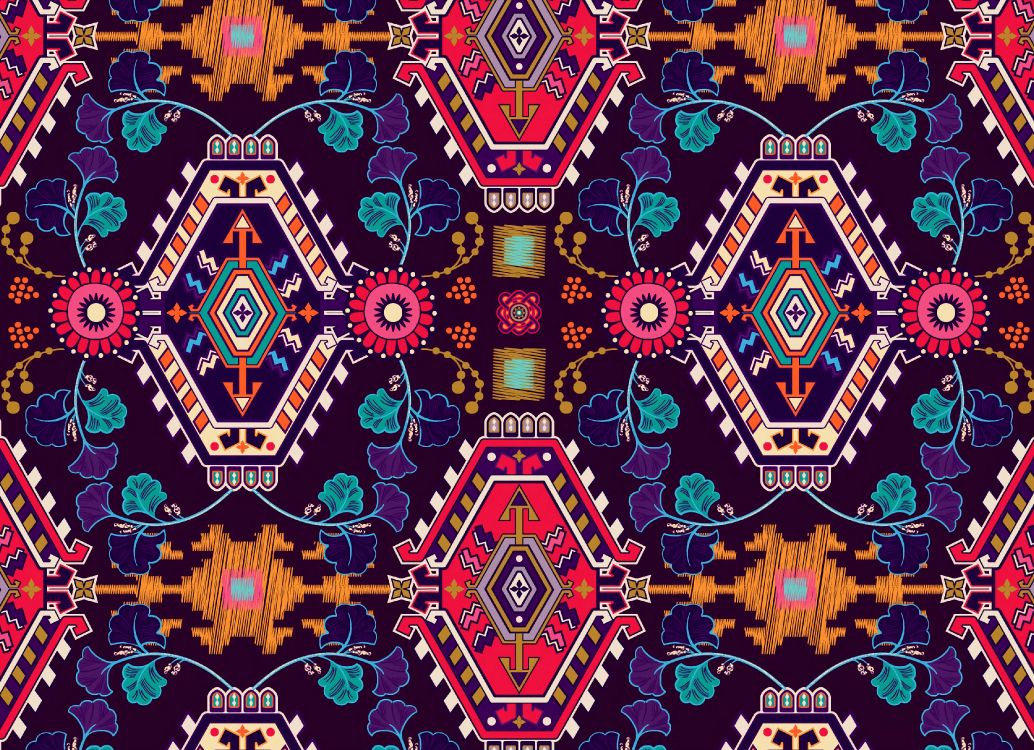 Textil Floral Azul, Blanco y Amarillo. Wallpaper in 3742x2714 Resolution