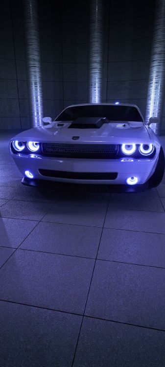 Dodge, Coche, Deportivo, Auto Compacto, Faro Delantero. Wallpaper in 1080x2400 Resolution