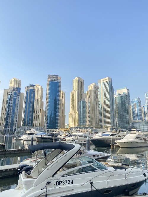 Image dubai, marina, water, tower block, watercraft